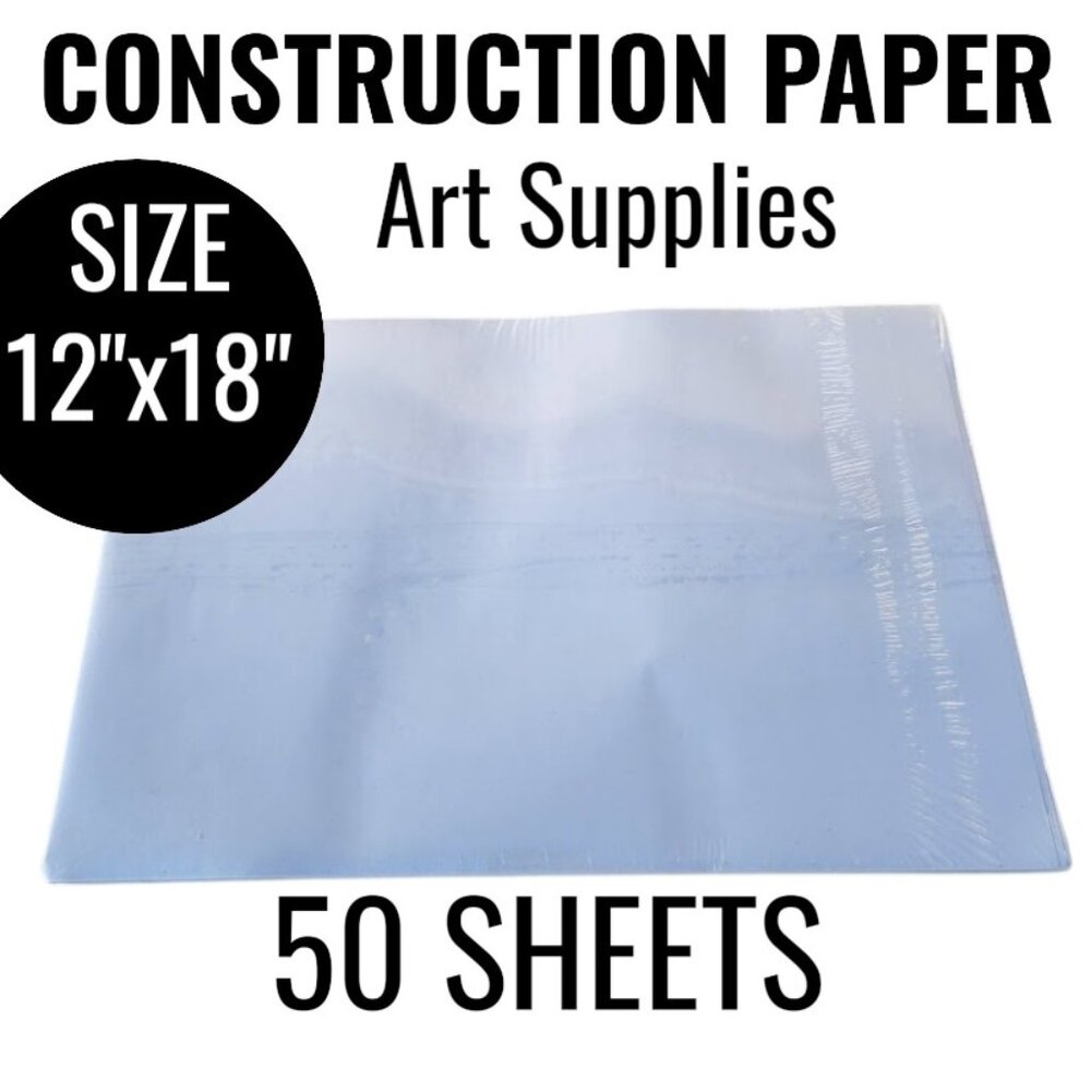 NEW Prang WHITE Construction Paper Heavy Weight 50 Sheets 12"x18" Art School Sup